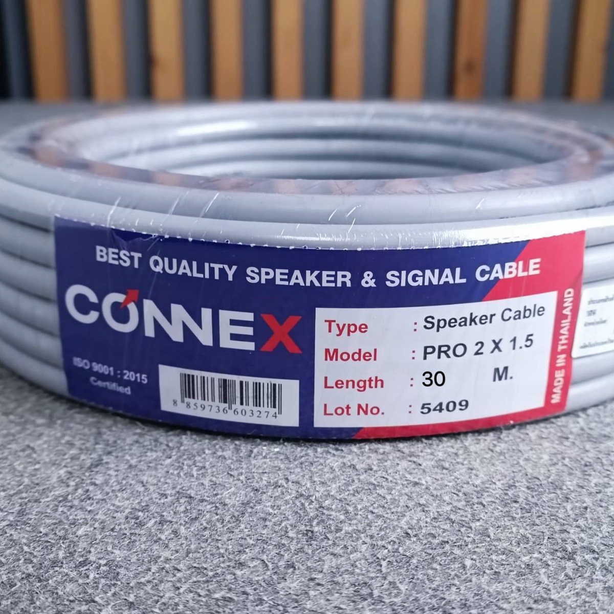 30เมตร CONNEXสายลำโพง PRO2x1.5 สายสีเทา สายลำโพงกลมเทา ขนาด1.5mm สายลำโพงกลางแจ้ง Speaker Cable เอไอ-ไพศาล