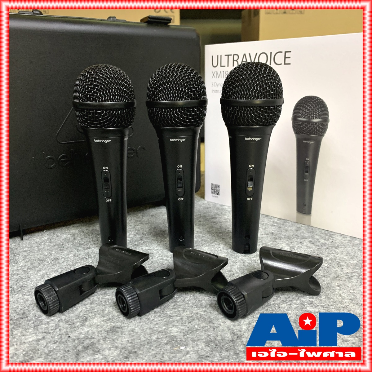 ไมค์แพ็ค3ตัว BEHRINGER XM1800S ไมค์สาย XM 1800 S ไมค์โครโฟน XM-1800 ไมค์ร้องเพลง ไมค์คาราโอเกะ ไมค์ microphone +++