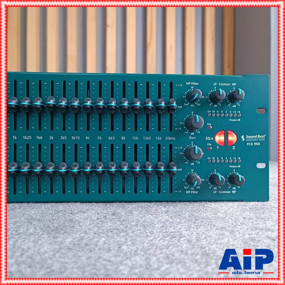 SOUNDBEST FCS-966 EQ EQUALIZER อีควอไลเซอร์ ชุดปรับแต่งเสียง 2 ชั้น สไลด์ยาว 31 Band Graphic Equalizer รุ่น FCS 966 FCS966 เอไอ-ไพศาล +++