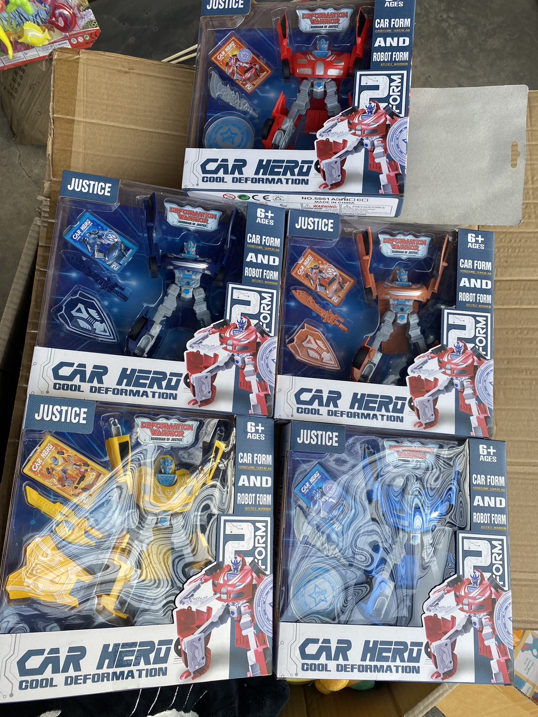 5001ABC ของเล่นเด็กหุ่นยนต์แปลงร่าง หุ่นเด็ก หุ่นแปลงร่างพร้อมอุปกรณ์ ปลีกกล่องละ