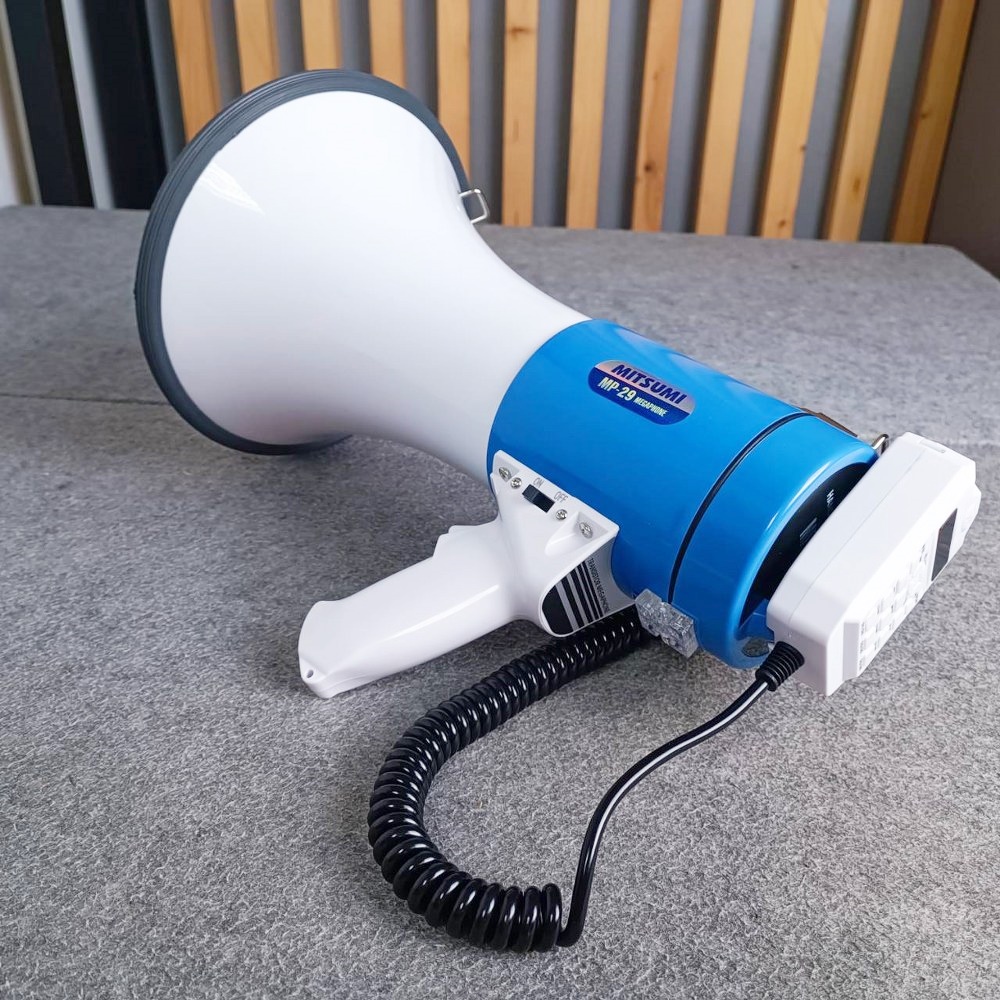 MITSUMI MP29 โทรโข่ง ชาร์จได้ มีเสียงนกหวีด อัดเสียงได้ MP 29 MP-29 ชาร์จแบตได้ โทรโข่ง แถมแบตเตอร์รี เอไอ-ไพศาล