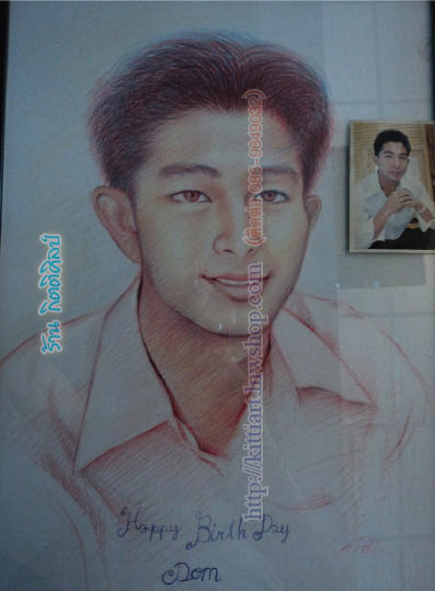 ภาพคนเหมือน ภาพสีน้ำ สีไม้ Portrait water color wood color