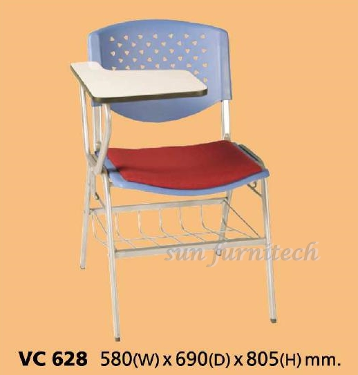 เก้าอี้เลคเชอร์, เก้าอี้ฟังบรรยาย มีตะแกรง ที่นั่งเบาะหนัง พนักพิงพลาสติก VC รุ่น VC-628