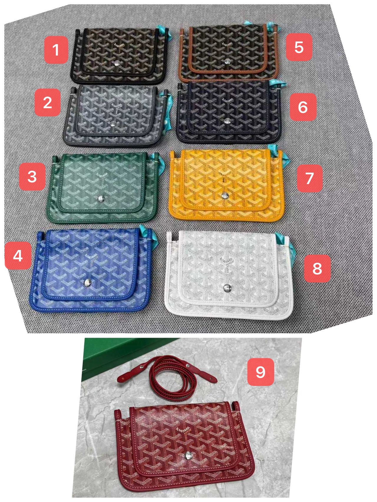 do** กระเป๋าสะพายใบเล็ก Goyard Plumet pouch-wallet มี 9 สี มีกล่องใส่ให้เป็นของขวัญได้ สินค้าใหม่ ของแท้