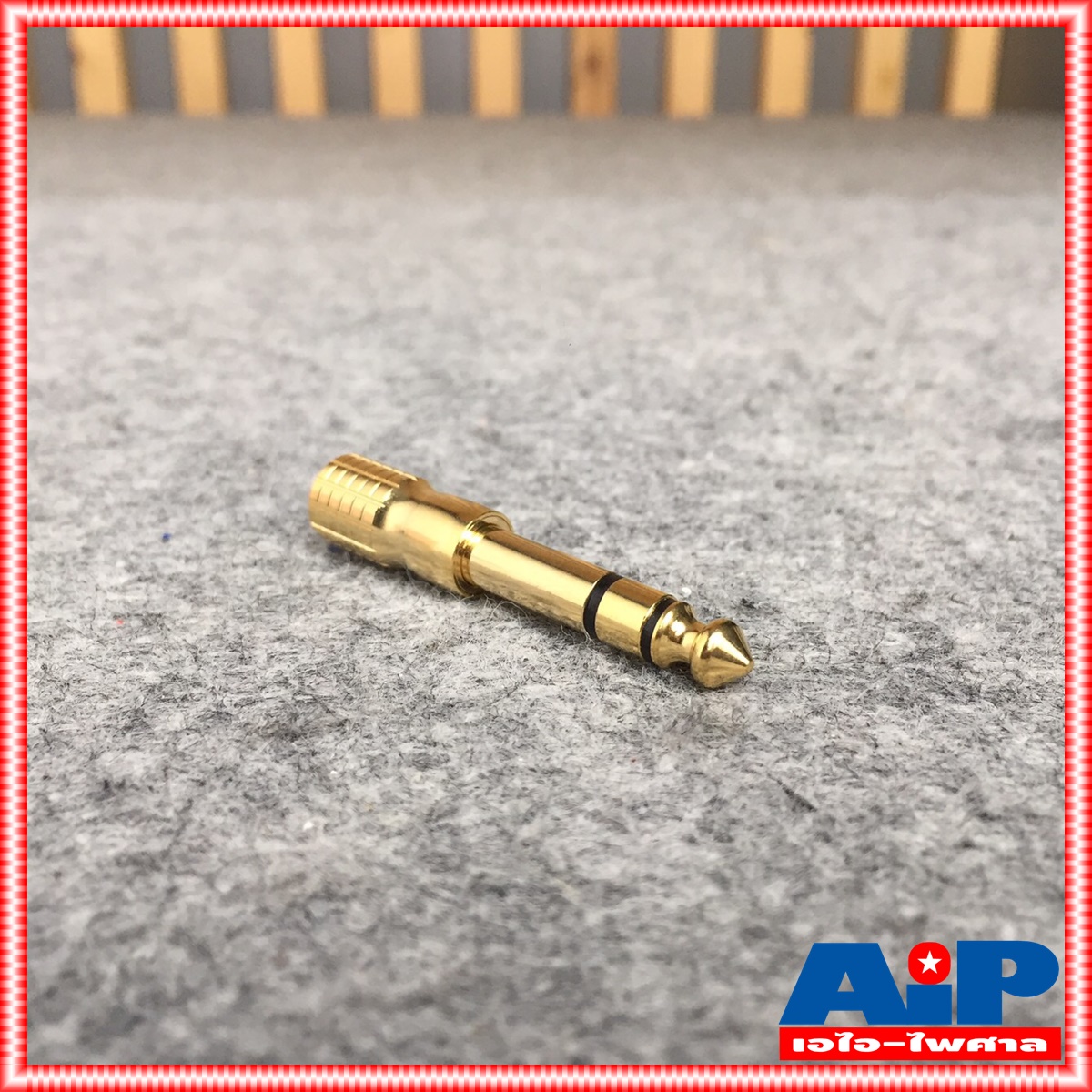 NPE E-166A ปลั๊ก MIC STท้ายTR-STสีทอง ปลั๊กทด แจ็คทด E 166A ปลั๊กแปลง ตัวแปลง ปลั๊กไมค์สเตอริโอท้ายแจ็คสเตอริโอ3.5mm เอไอ-ไพศาล