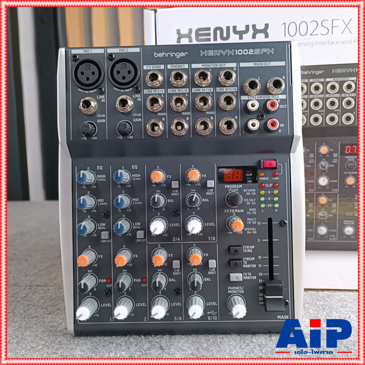 BEHRINGER XENYX-1002SFX mixer มิกเซอร์แบบอนาล็อค 10 Input 2 Bus Mixer with XENYX Mic Preamps, British EQs and Multi-FX Processor เครื่องผสมสัญญาณเสียง มิกเซอร์+++ เอไอ-ไพศาล