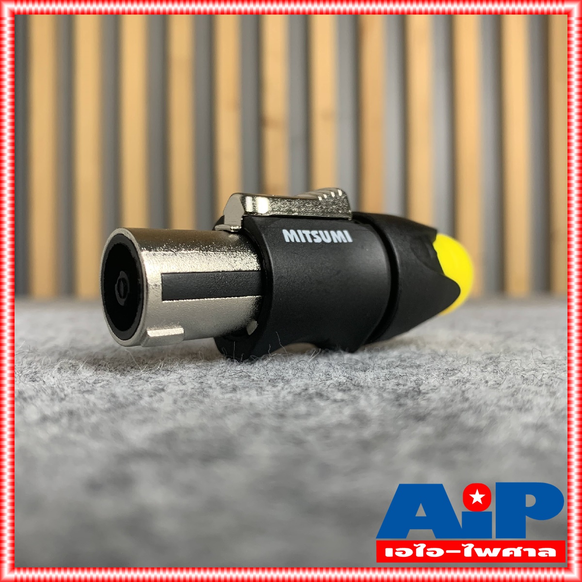 MITSUMI 911S06EX SPEAKON สีเหลือง เสริมเหล็ก ราคาต่อ1ตัว ปลั๊กลำโพง หัวspeakon สเปคคอนตัวผู้ สเปคคอน สเปคค่อนลำโพง สเปคค่อน เอไอ-ไพศาล