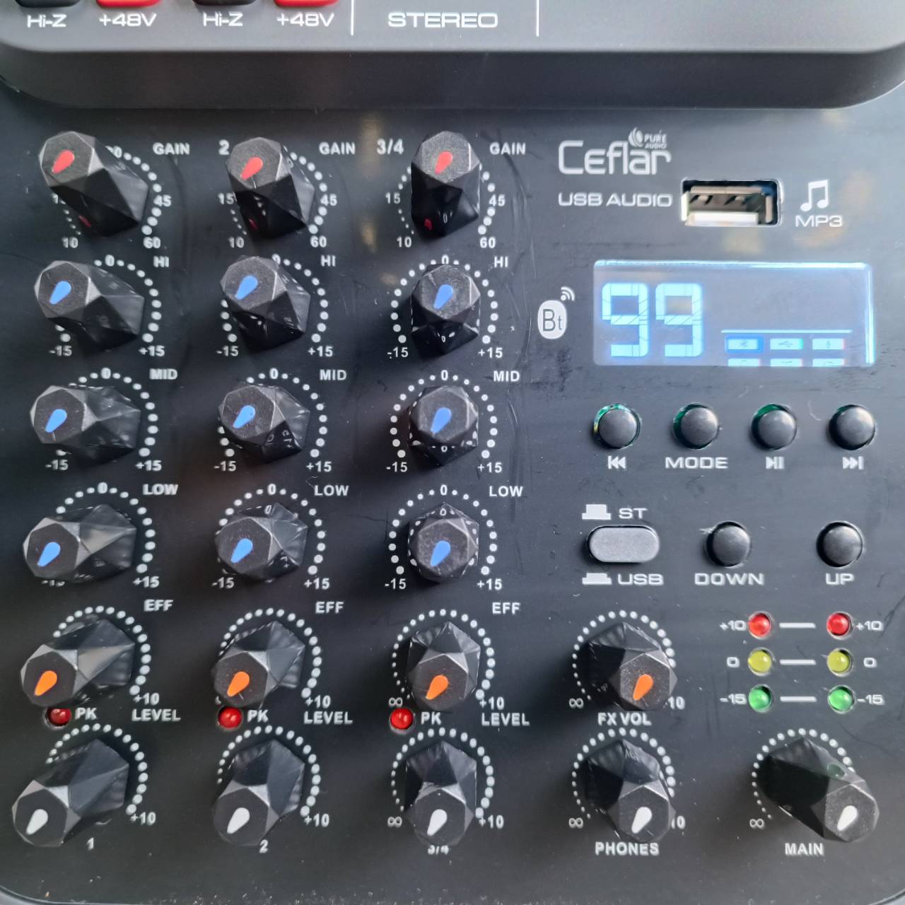 Ceflar PMX-02 MIXER มิกเซอร์ เอฟเฟ็ค 99DSP บลูทูธ USB อินเตอร์เฟส มิกซ์จิ๋ว ขนาดเล็ก พกพา PMX 02 PMX02 เอไอ-ไพศาล