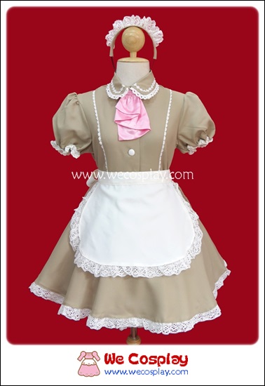 ชุดเมดคาเฟ่ลาเต้ Café Latte Maid Costume สีกาแฟนม