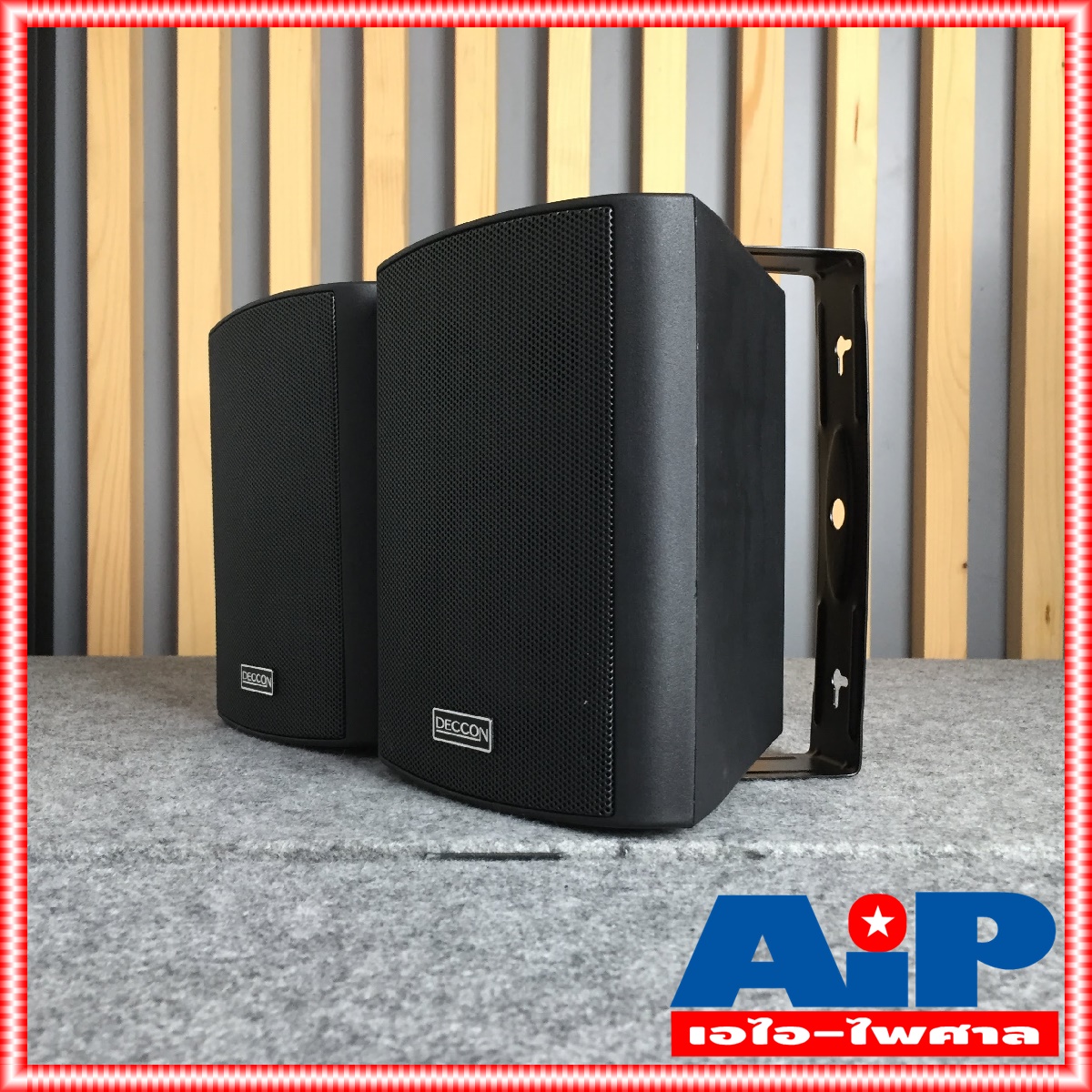 DECCON ZIN-4 ตู้ลำโพงแขวน4นิ้ว ตู้ลำโพงพลาสติก 4นิ้ว 2 ทาง แขวนผนัง 300วัตต์ สีดำ ZIN 4 ZIN4 เอไอ-ไพศาล