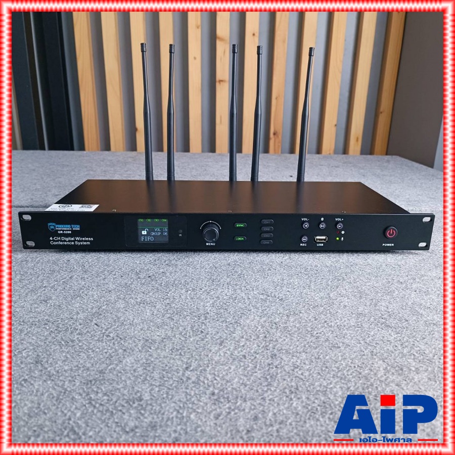 PROEUROTECH GR-5200 เครื่องควบคุม เครื่องควบคุม ชุดประชุมไร้สาย ไมค์ประชุม ชุดควบคุมไมค์ระบบไร้สาย ความถี่ที่ใช้งานเป็นความถี่ย่าน UHF โดยสามารถเปลี่ยนความถี่ได้ GR 5200 GR5200 เอไอ-ไพศาล