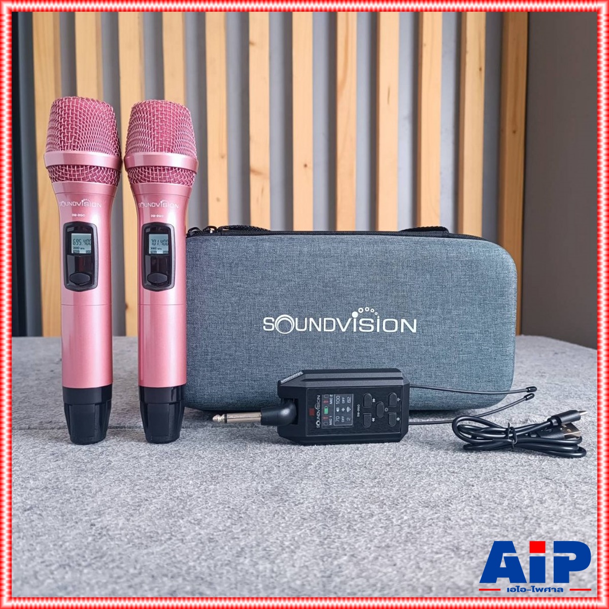 มี 5สี ให้เลือก SOUNDVISION DW-2GO ไมค์ลอยคู่ ดำ / ขาว / ฟ้า / ม่วง / ชมพู / เทา UHF ดิจิตอล ไมโครโฟนไร้สายคู่ DW 2GO DW2GO เอไอ-ไพศาล