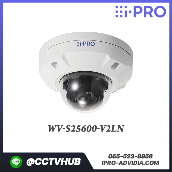 กล้อง i-PRO รุ่น WV-S25600-V2LN 6MP IR Outdoor Dome Network Camera with AI Engine