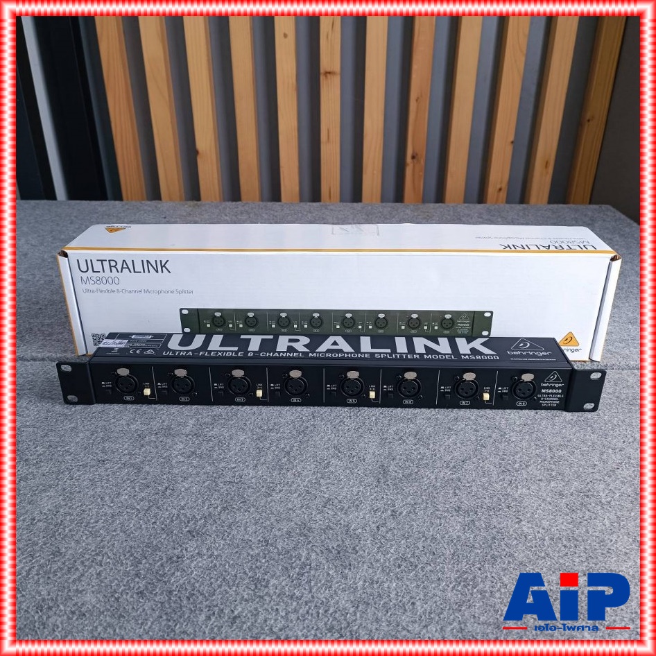 BEHRINGER MS-8000 ULTRALINK Microphone Splitter ไมโครโฟนสปริทเตอร์ ตัวแยกไมโครโฟน 8 in/16 out ตัวแยกสัญญาณไมโครโฟน 8 แชนเนล MS 8000 MS8000 เอไอ-ไพศาล