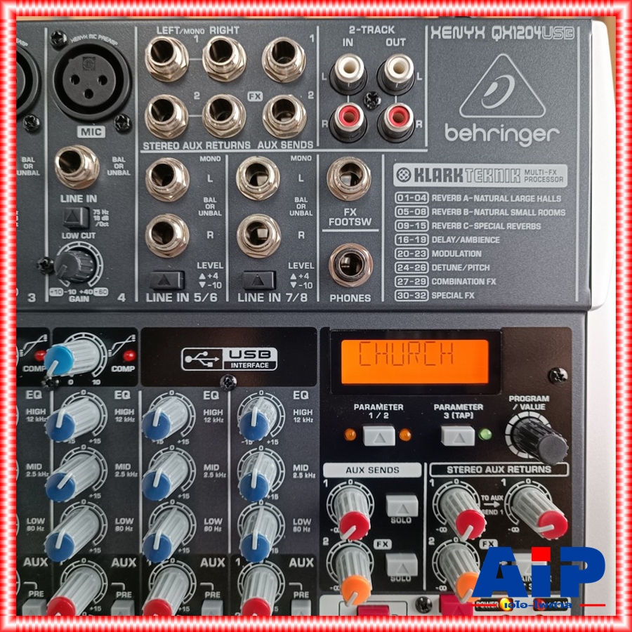 BEHRINGER QX-1204USB mixer MIX QX1204USB QX 1204USB เครื่องเสียง เครื่องปรับแต่งเสียง QX-1204 มิกเซอร์ มิกซ์ QX 1204 USB เอไอ-ไพศาล +++