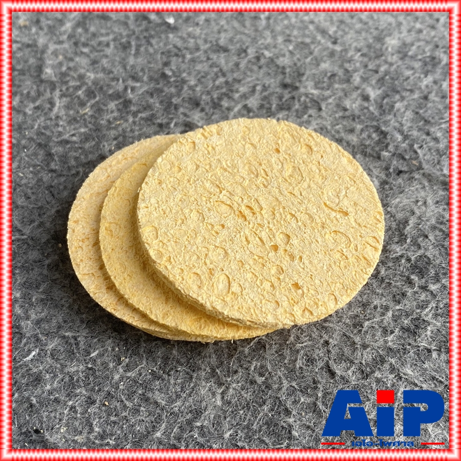 แพ็ค5อัน ฟองน้ำทำความสะอาดปลายหัวแร้งบัดกรี กลม แพ็คละ 5 ชิ้น ขนาด 60 x 60 mm. OL-SP-CI ฟองน้ำ เช็ดปลายหัวแร้ง เอไอ-ไพศาล