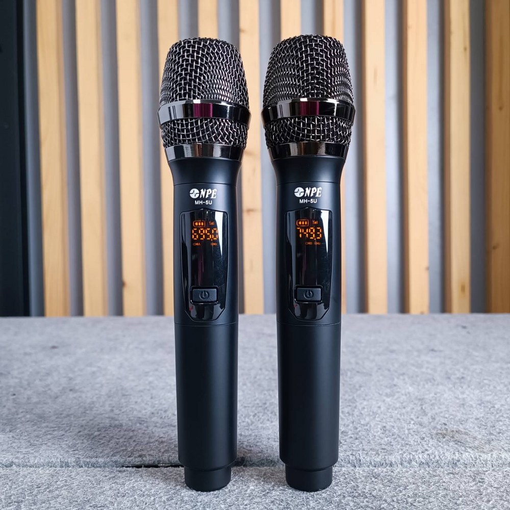 NPE PW-52 /MH-5U/MH-5U ไมค์ลอย PW 52 เครื่องรับเล็ก พร้อมกระเป๋าเก็บไมค์ ชุดไมโครโฟน ไร้สาย ถือคู่แบบพกพา PW52 / MH5U เอไอ-ไพศาล