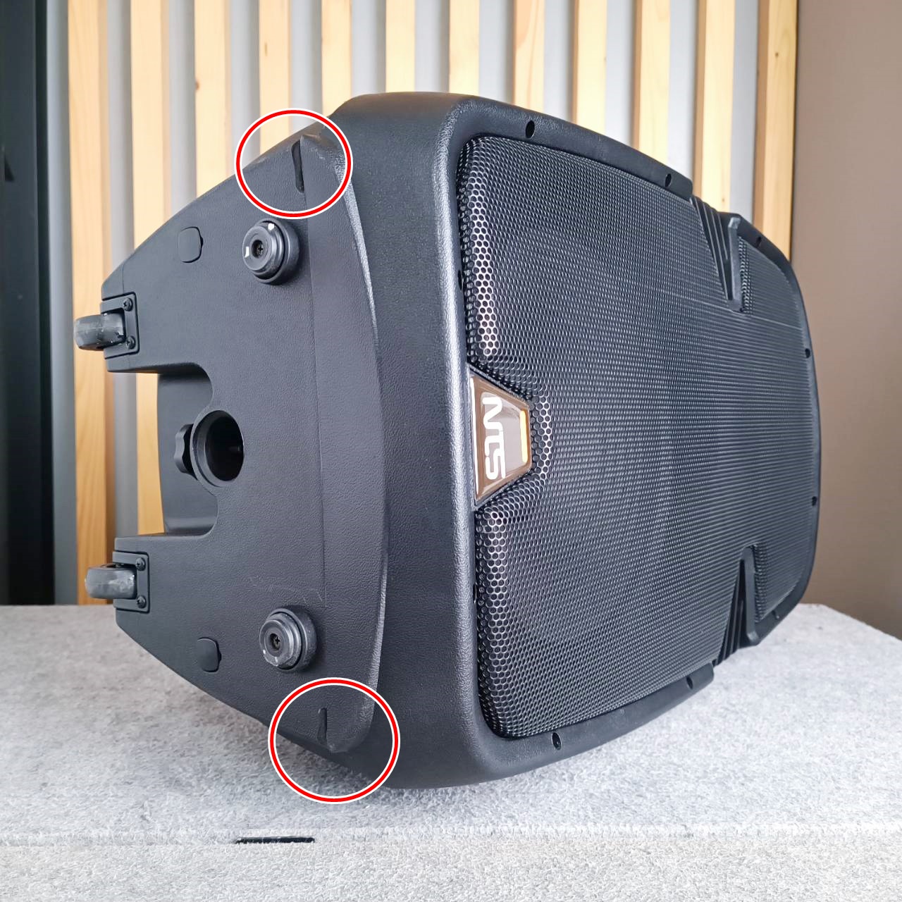 สินค้าเสียหายจากการขนส่ง NTS JX-15 ตู้ลำโพง มีรอบแตกจากการขนส่ง ตู้ลําโพง Passive 2 ทาง รองรับกำลังขับ 300 วัตต์ วัสดุพลาสติก ABS หนาอย่างดี เอ็นทีเอส JX 15 JX15 เอไอ-ไพศาล