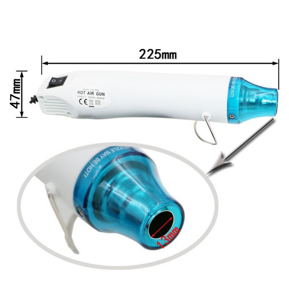 220V 300W Heat Gun Electric Hot Air Gun DIY Multi-Purpose Hand Hold ...
