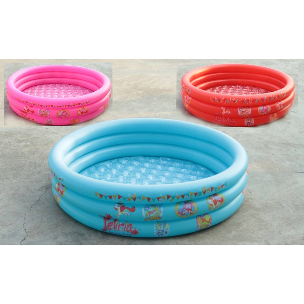 WFCM-C002 สระเป่าลมทรงกลมลายม้า 130 cm ลิขสิทธิ์ถูกต้อง (กล่องไม่สวย)