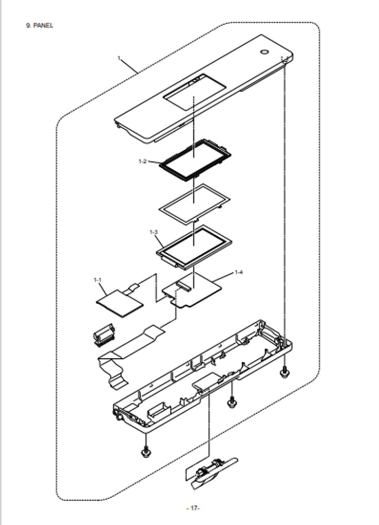 CONTROL PANEL ASSY/J (จอทัชสกรีน) Brother J3720