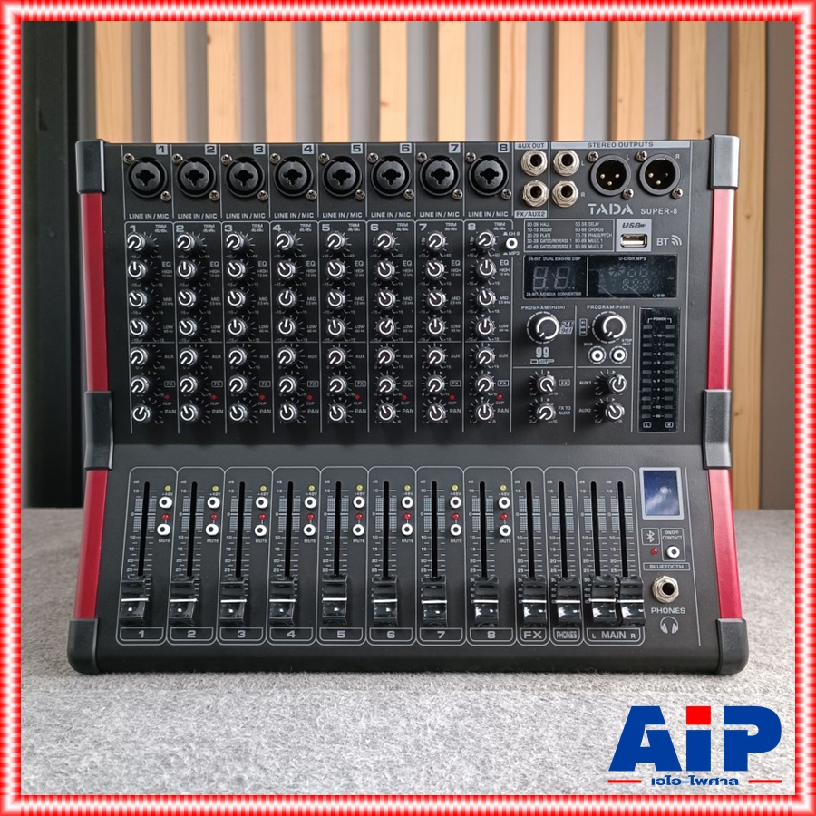 TADA SUPER-8 MIXER พร้อม RACK มิกเซอร์อนาล็อก 8 แชนแนล เอฟเฟคแท้ ซูเปอร์ ธาดา SUPER 8 SUPER8 เอไอ-ไพศาล