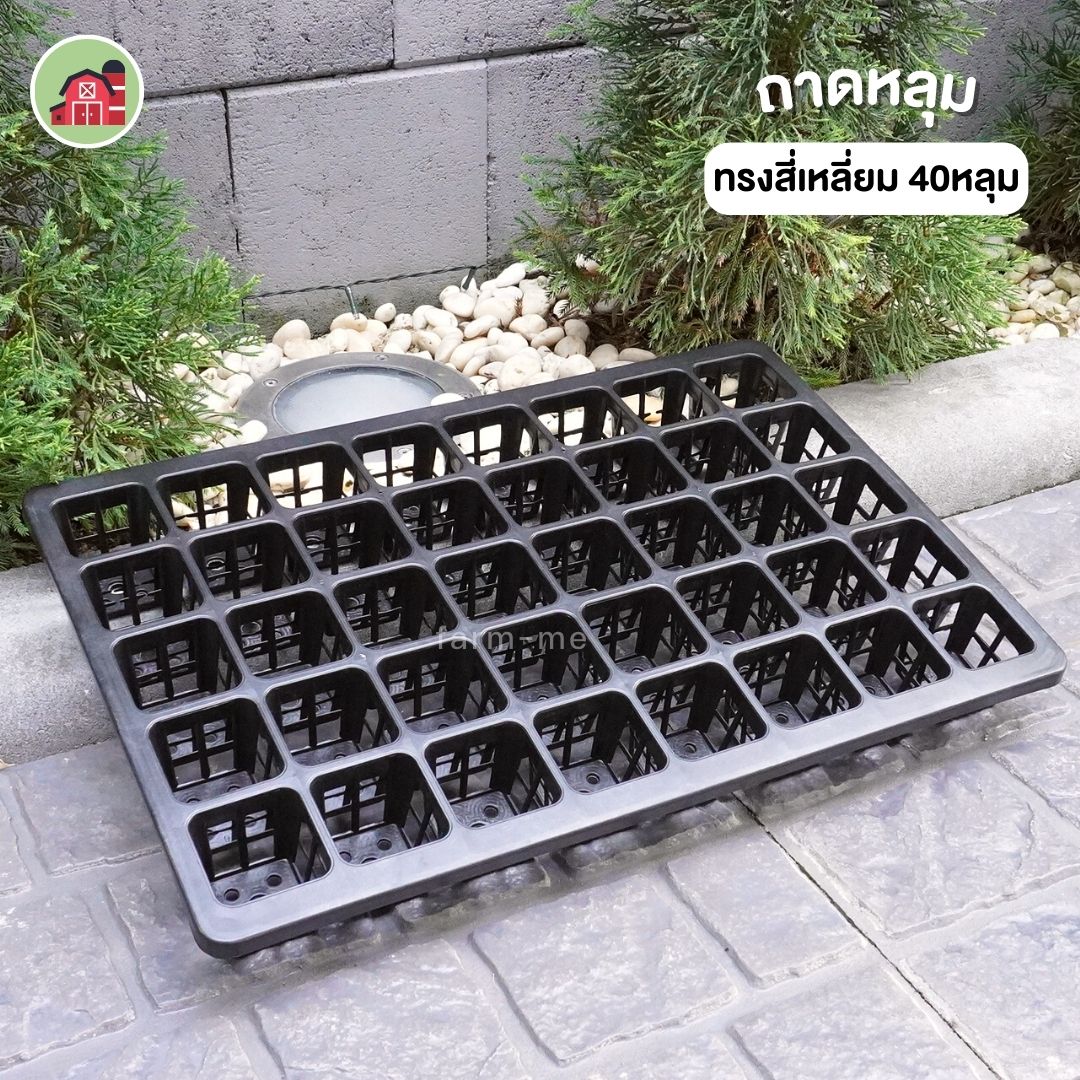 ถาดหลุม ทรงสี่เหลี่ยม 40หลุม