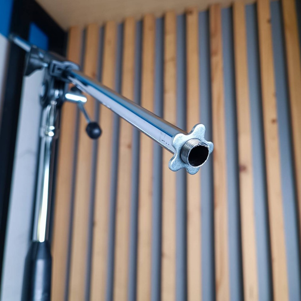 SUPER ขาตั้งไมค์บูม ขาตั้งไมค์ตั้งพื้น ขาตั้งไมค์ ไม่มีรวมคอสวมไมค์ ขาไมค์ตั้งพื้น ขาไมค์เหล็ก ชุปโครเมียม ขาตั้งไมค์