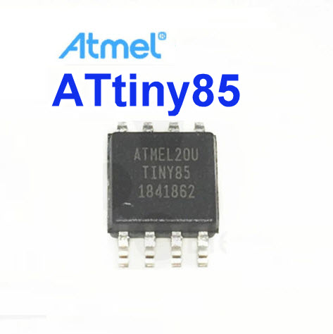ATTINY85-20SU SMD SOIC-8 (200mil) 20MHz 8-bit microcontroller 8Kbyte RAM 512 byte