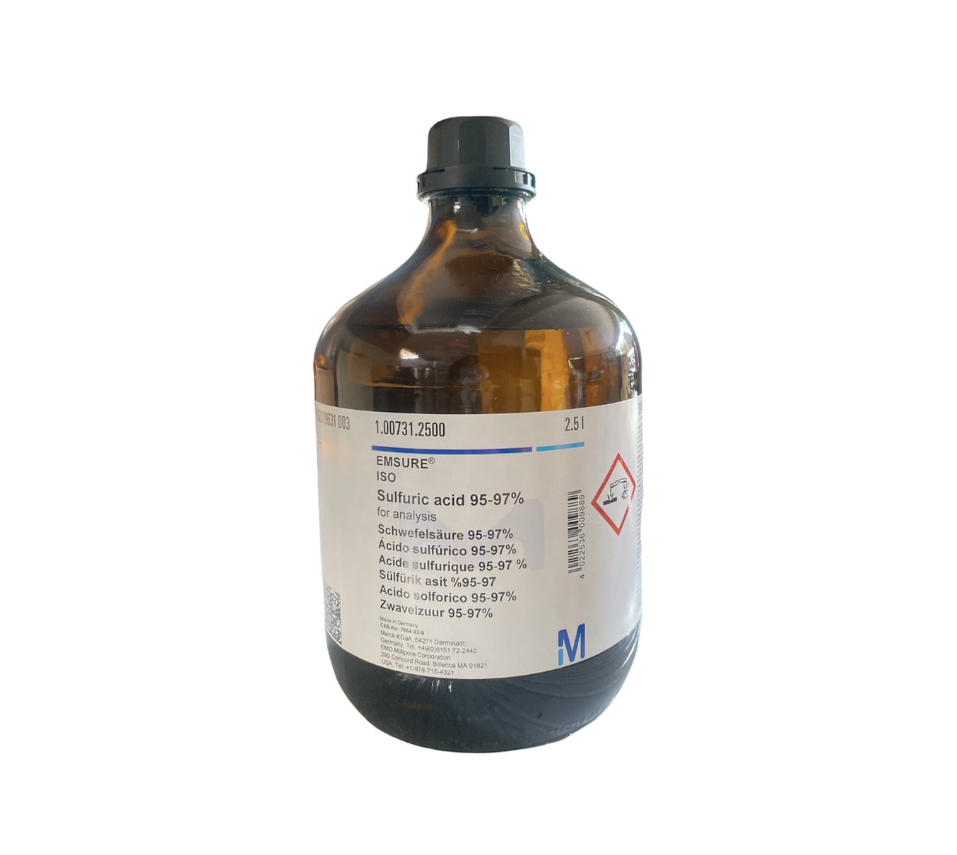 Sulfuric Acid 95-97%, 2.5 L -Merck German