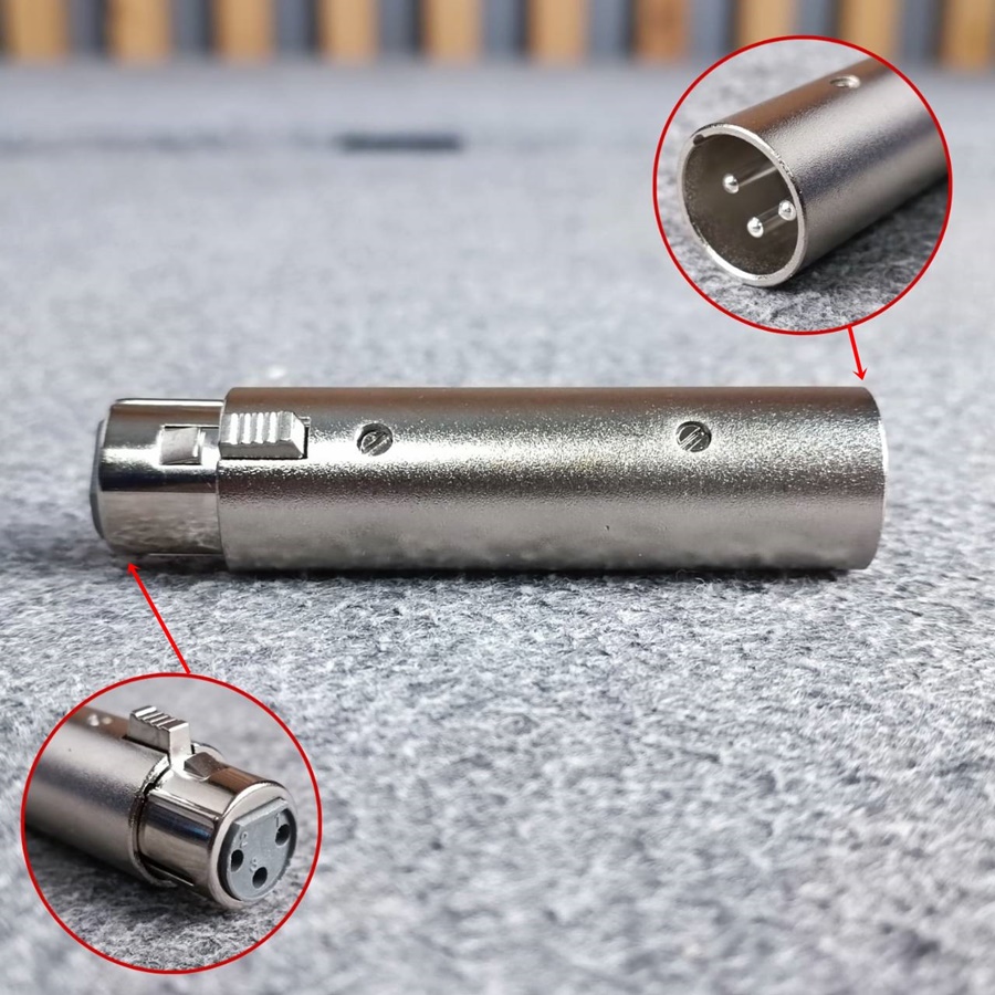 LIDGE YM-069A ปลั๊ก XLR ออก แจ็ค XLR ผู้-เมีย แจ็คทด หัวแปลงCANNONผู้ออกเมีย หัวทด YM069A YM 069A เอไอ-ไพศาล