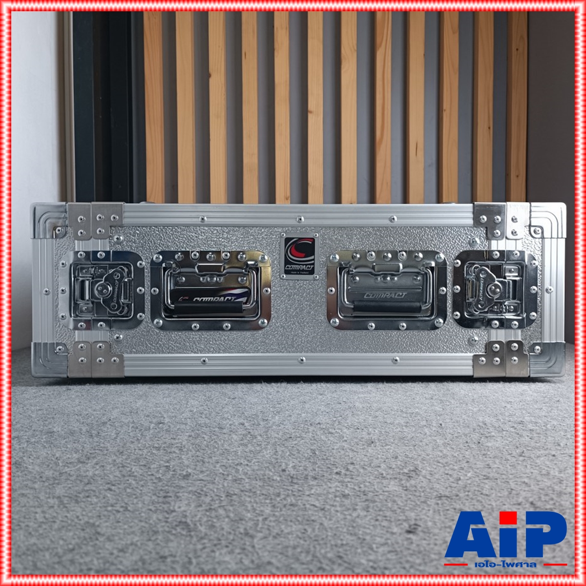 COMPACT B-4U 2ฝาหน้า-หลัง ลึก21" ผิวอลูมิเนียม แร็ค กล่องใส่เครื่องเสียง แร็คลึก21นิ้ว RACK4U เอไอ-ไพศาล