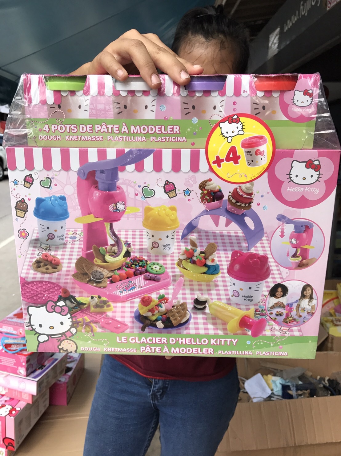 KT-HKP021 แป้งโดว์ไอติมคิตตี้ ลิขสิทธิ์ถูกต้อง กล่องใหญ่