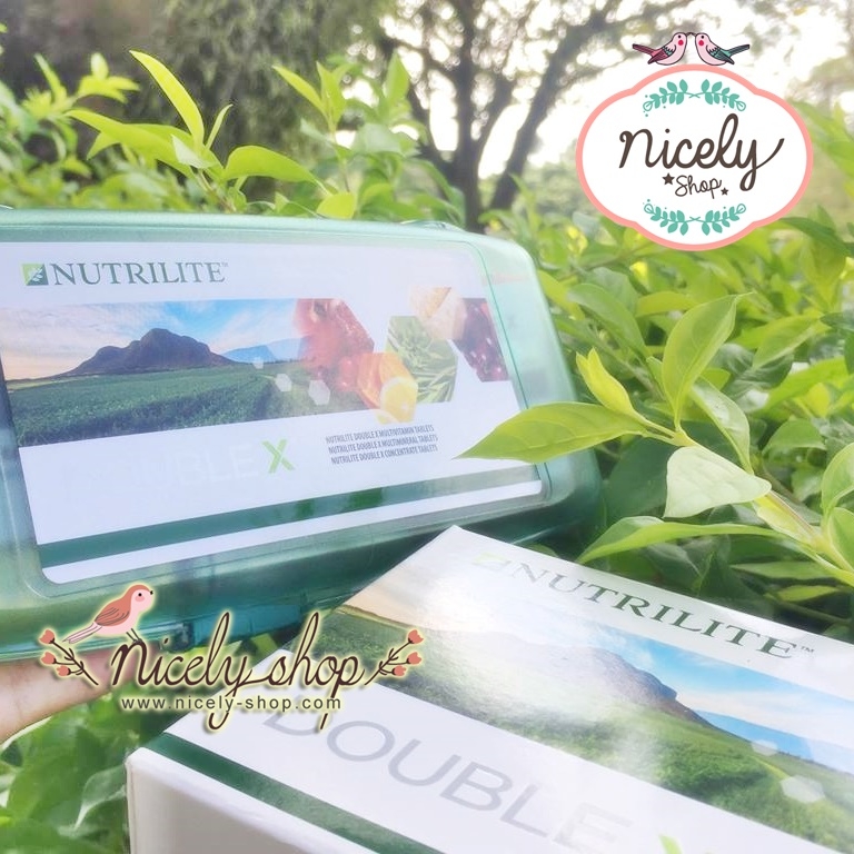 Nutrilite Double X 186 เม็ด มีกล่องสกัดจากผักผลไม้ 5 สี แดง ม่วง ส้ม ขาว เขียว มีสารสกัดไฟโตนิวเทรียน ดูมีสุขภาพดี