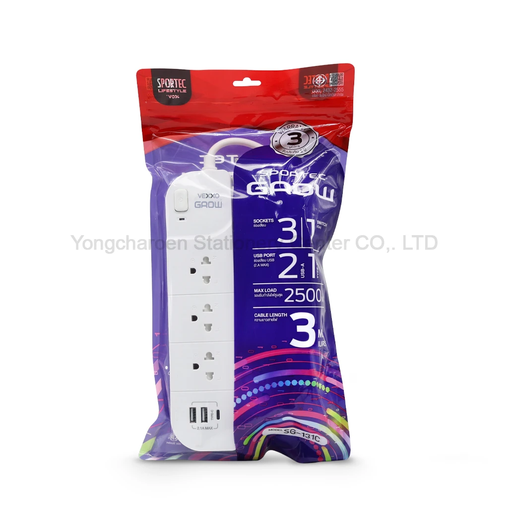 ปลั๊กพ่วง Vexxo *3 ม. 3 ช่อง + USB