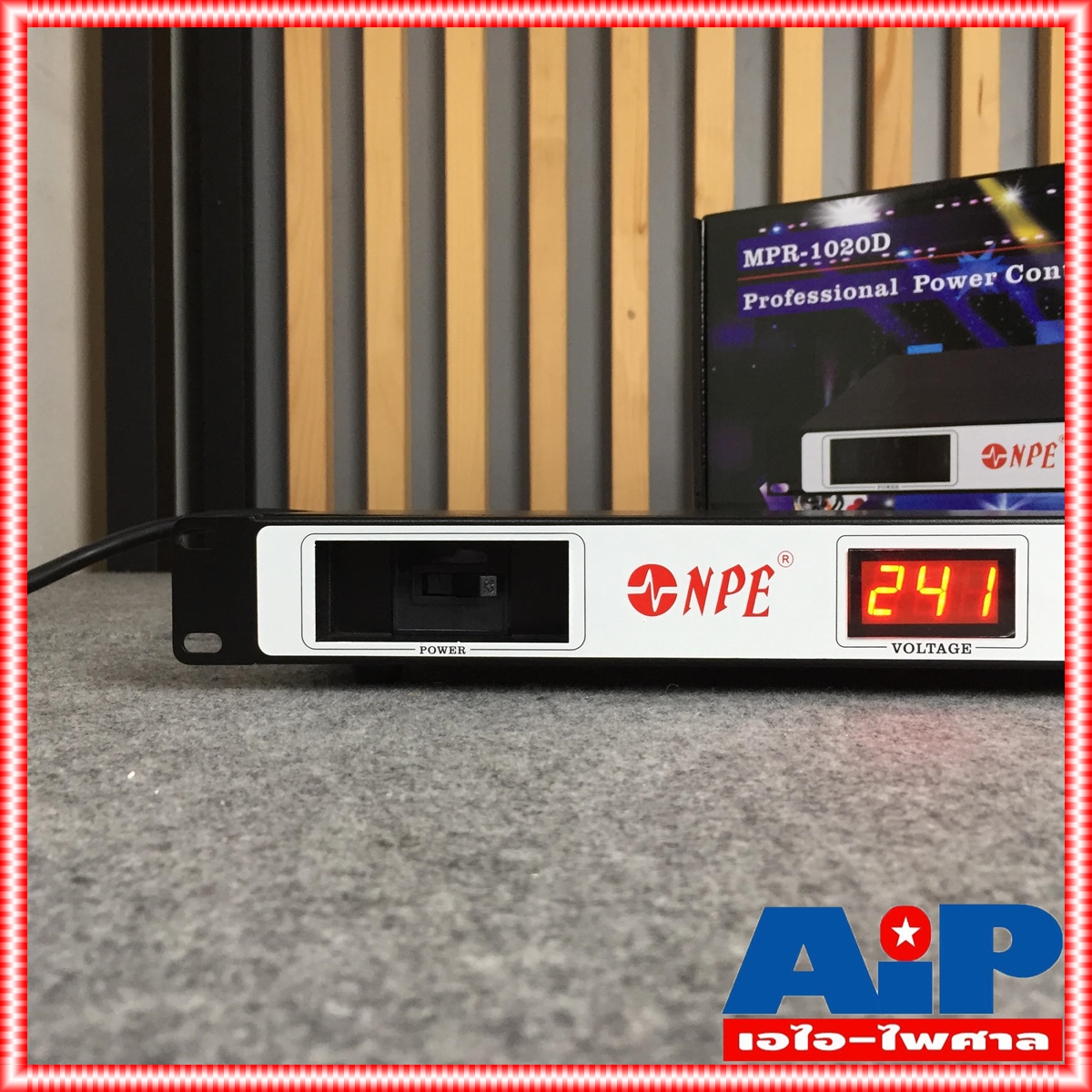 NPE MPR1020D ปลั๊กไฟใส่ตู้RACK มีมิเตอร์โชว์โวลท์ MPR-1020D มีช่องจ่ายไฟUSB MPR 1020 D MPR1020เอไอ-ไพศาล