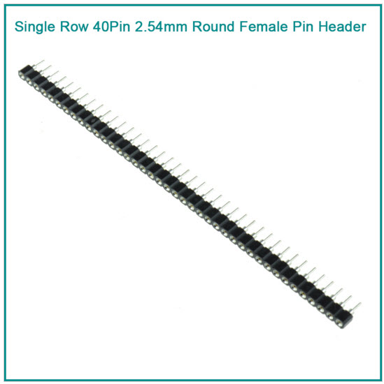 Female 1*40PIN round pin single row of high-quality gold-plated / Single row straight pin hole pin pitch 2.54MM