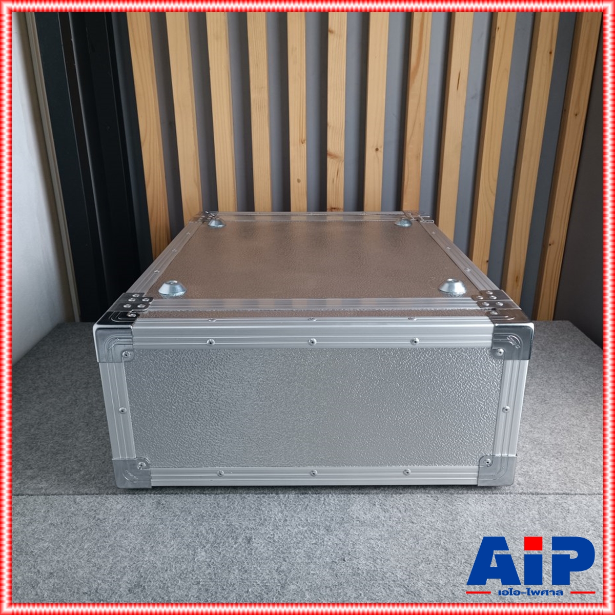 COMPACT B-4U 2ฝาหน้า-หลัง ลึก21" ผิวอลูมิเนียม แร็ค กล่องใส่เครื่องเสียง แร็คลึก21นิ้ว RACK4U เอไอ-ไพศาล