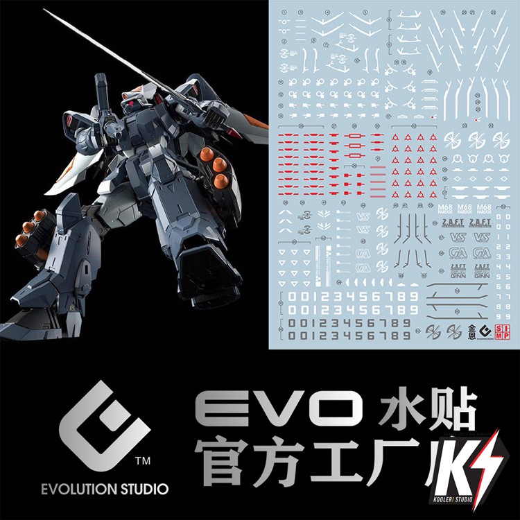 Waterdecal EVO MG Mobile GINN #ดีคอลน้ำสำหรับติดกันพลา กันดั้ม Gundam พลาสติกโมเดลต่างๆ