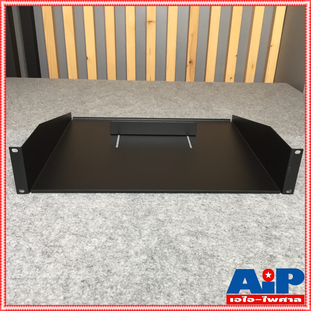 ถาดรองเครื่อง2U พร้อมน๊อต สีดำ NPE ใช้ประกอบเข้ากับตู้ Rack ถาดรอง2U ถาดเครื่องเสียง ถาดใส่RACK