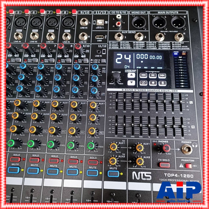 NTS TOP4-1280 POWERMIXER 4CH เอฟเฟคแท้ เพาเวอร์มิกเซอร์ มิกซ์NTS เครื่องเสียง เครื่องผสมสัญญาณเสียง เครื่องปรับแต่งเสียง MIX TOP4 1280 TOP41280 เอไอ-ไพศาล