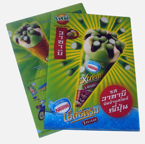 แฟ้มสอดพลาสติก PVC พิมพ์ลายได้