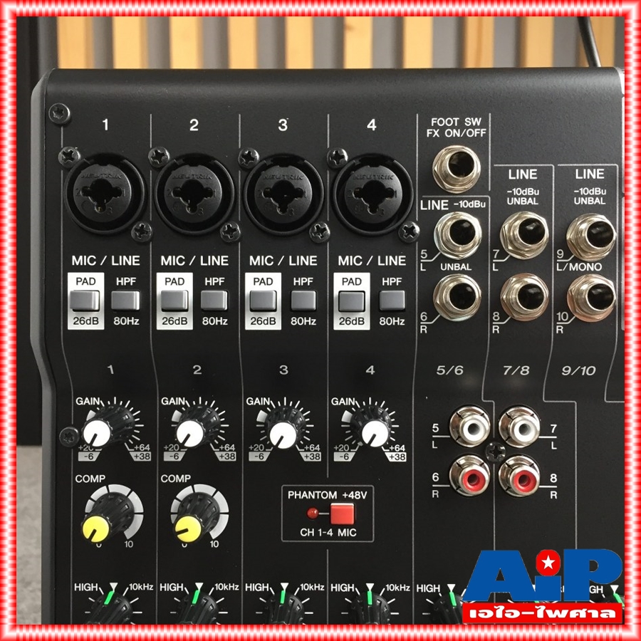 YAMAHA MG-10X mixer มิกเซอร์แบบอนาล็อค 10 ช่องสัญญาณ มีเอฟเฟคแท้ในตัว MG 10 X MG 10X MG10X เอไอ-ไพศาล