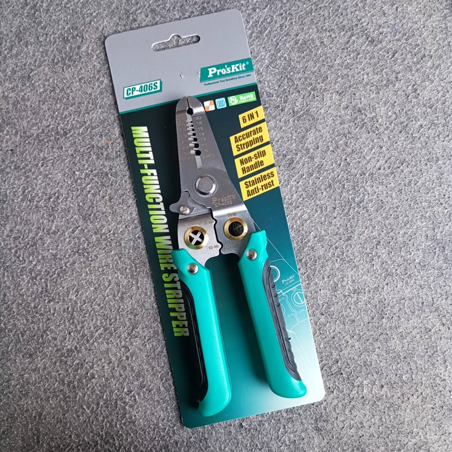 PRO'S KIT CP-406S คีมปอกสายไฟ 6in1 คีม คีมปอกสายไฟอเนกประสงค์ CP406S CP 406S เอไอ-ไพศาล