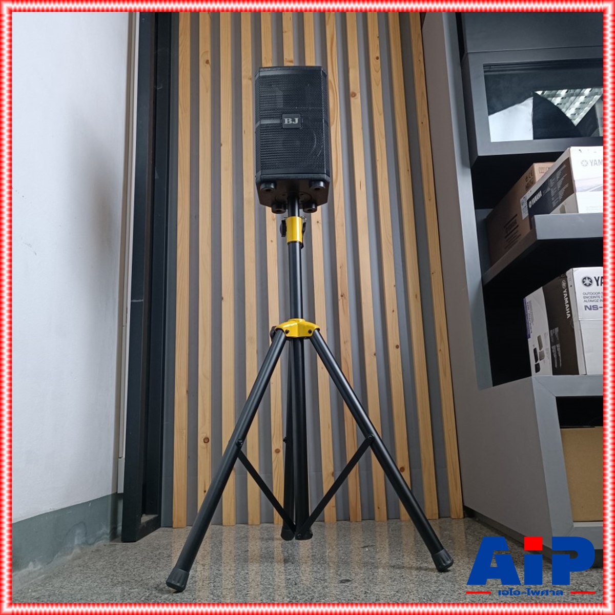 2ต้น NTS S-16 ขาตั้งลำโพง ข้อต่อเหล็กสีเหลือง ขาตั้งตู้ลำโพง NTS S 16 เอ็นทีเอส S16 ขาตั้งตู้ลำโพงแบบฐาน 3 ขา เอไอ-ไพศาล