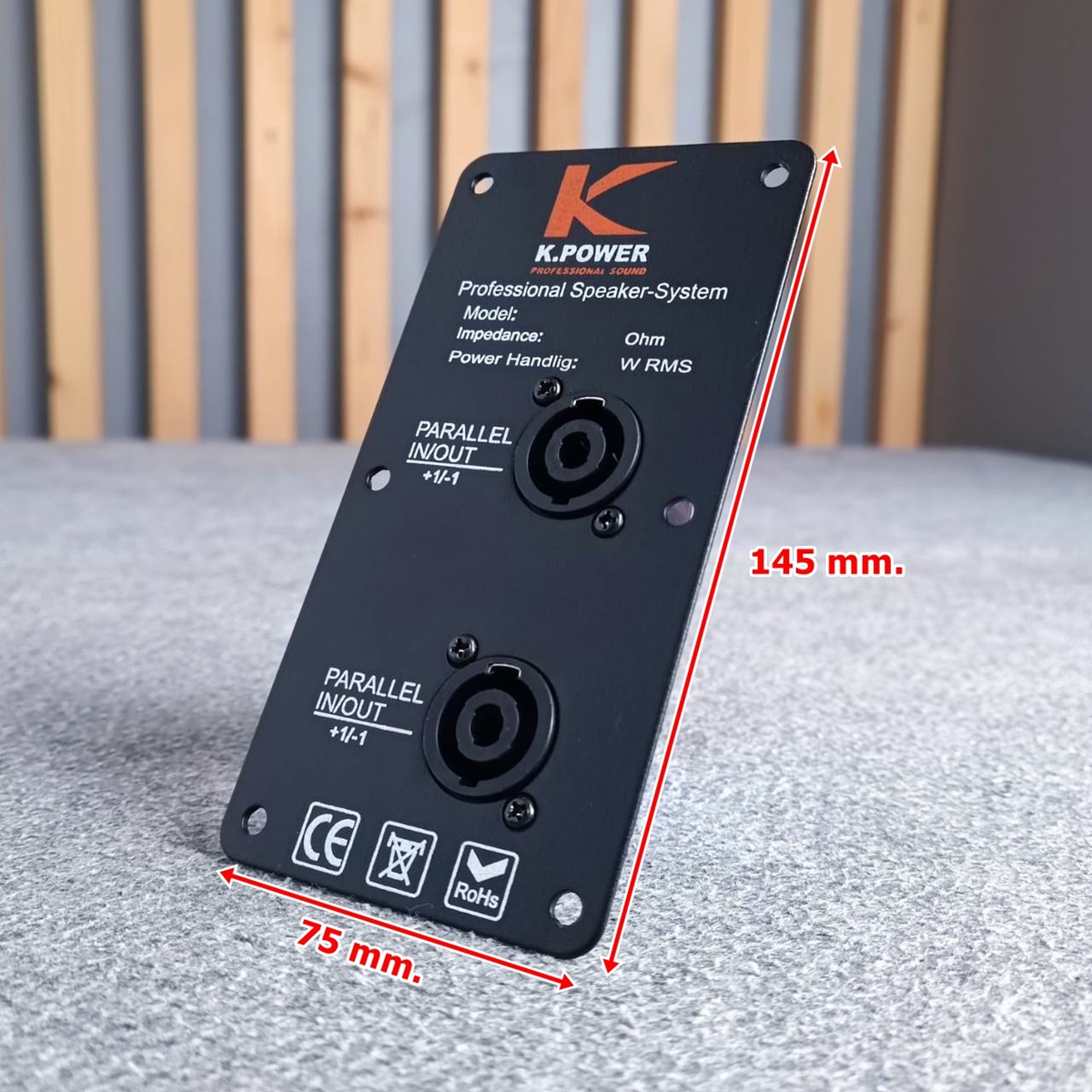 แพ็ค2อัน K.POWER แท็ปสเปคคอนx2 7.5x14.5cm ทรงตั้ง แท็ปสเปคคอนx2 แท็ปลำโพง แท็ป แท็ปSPEAKON เอไอ-ไพศาล