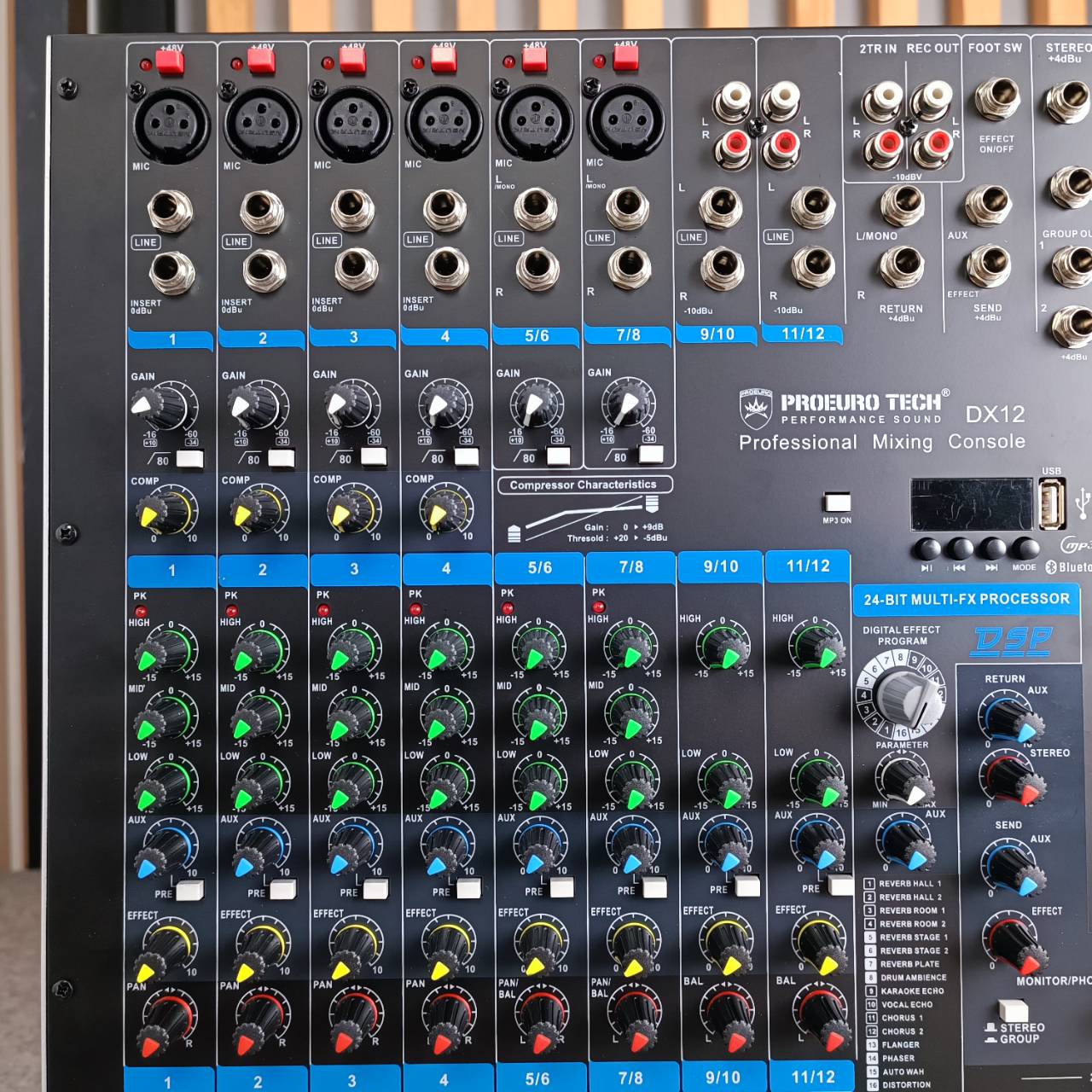 PROEUROTECH DX-12 MIXER+บูลทูส มิกเซอร์ อนาล็อก โปรยูโรเทค DX 12 DX12 เอไอ-ไพศาล