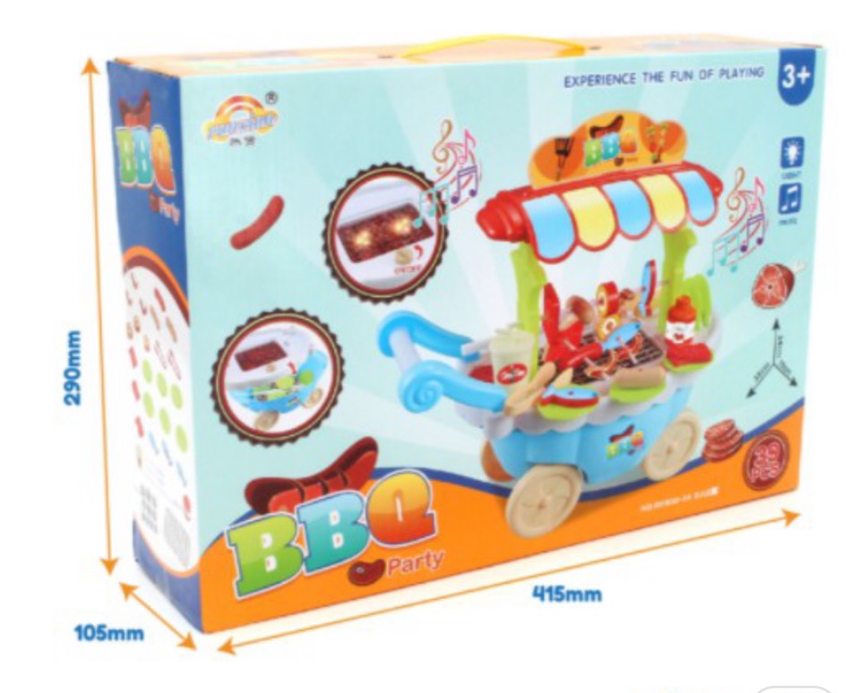 RX1800-24 ของเล่นรถเข็นบาร์บีคิว มีเสียงไฟ (ของหมด)