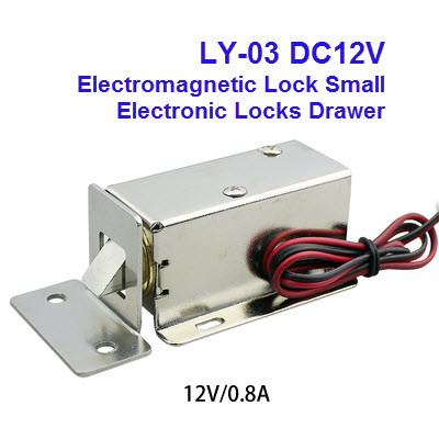 LY-03 DC12V Electromagnetic Lock Small Electronic Locks Drawer กลอนประตู