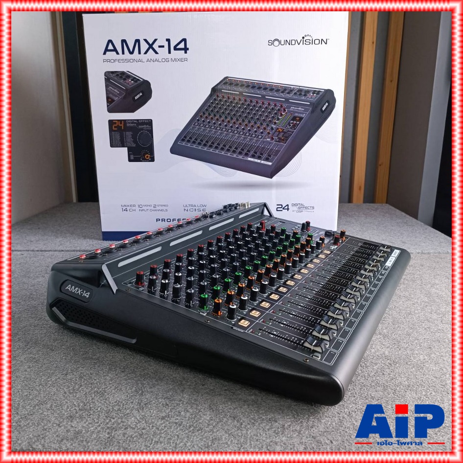SOUNDVISION AMX-14 MIXER +++ เครื่องผสมสัญญาณ มิกเซอร์ อนาล็อก 14 CH ซาวด์ วิชั่น รุ่น AMX 14 AMX14 เอไอ-ไพศาล
